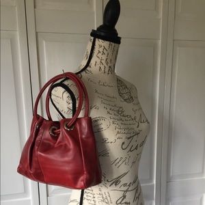 Wilson Leather Maxima  Satchel  Leather. Red